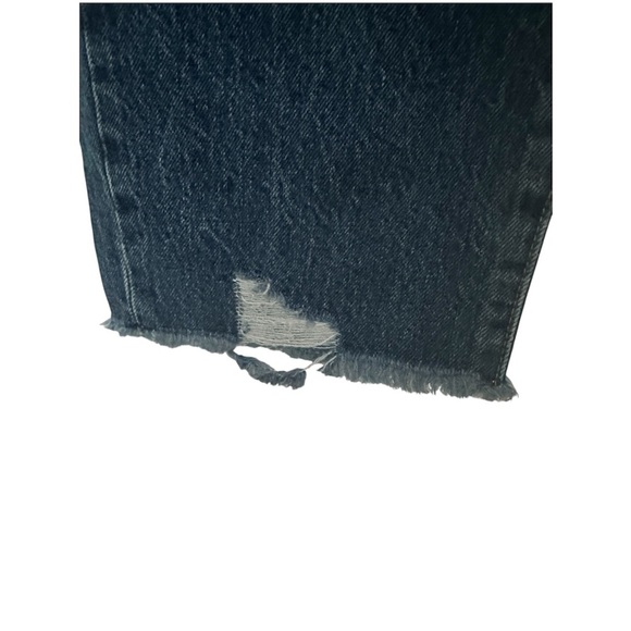 Tractr Women’s High Rise Weekender Mom Jean Distressed Indigo Size 8 NWT - Picture 3 of 10